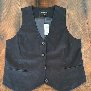 Women's Black Vest by Banana Republic